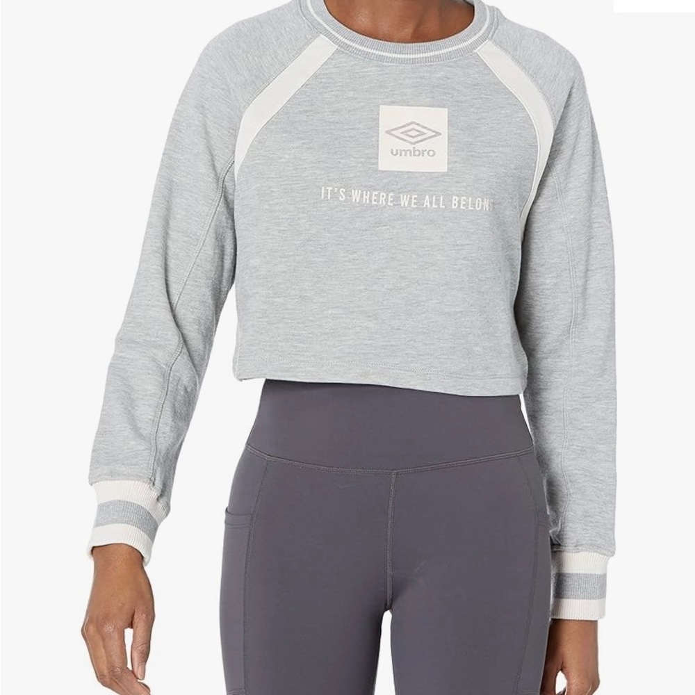 Umbro Womens Pullover Heather Gray “It’s Where We All Belong” Sweatshirt Size XL